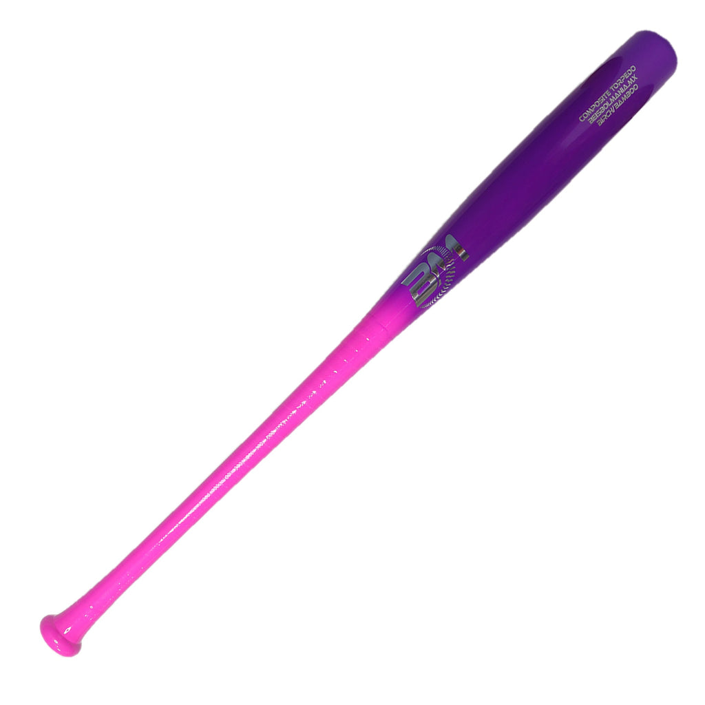 Bat Beisbol TORPEDO Reforzado Beisbolmania COMPUESTO BIRCH BAMBOO BMTOR ROSA MORADO