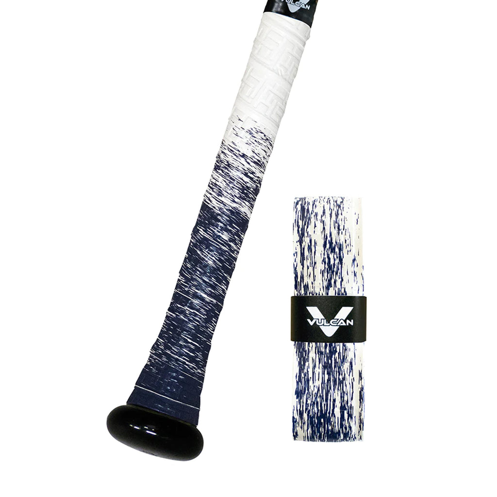 Bat Grip Beisbol Softbol Vulcan FADE MARINO BLANCO 1.75 MM