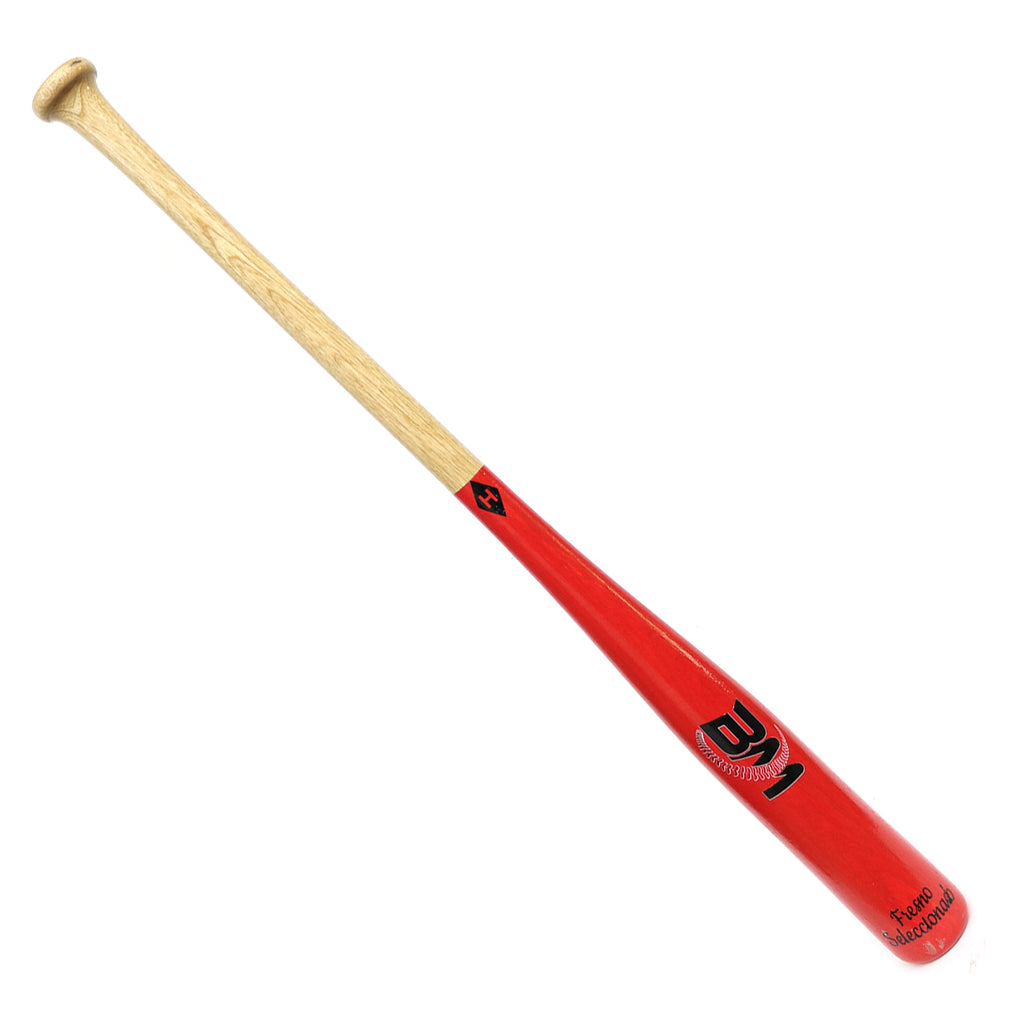 Bat Beisbol Madera Fresno Beisbolmania Natural Rojo