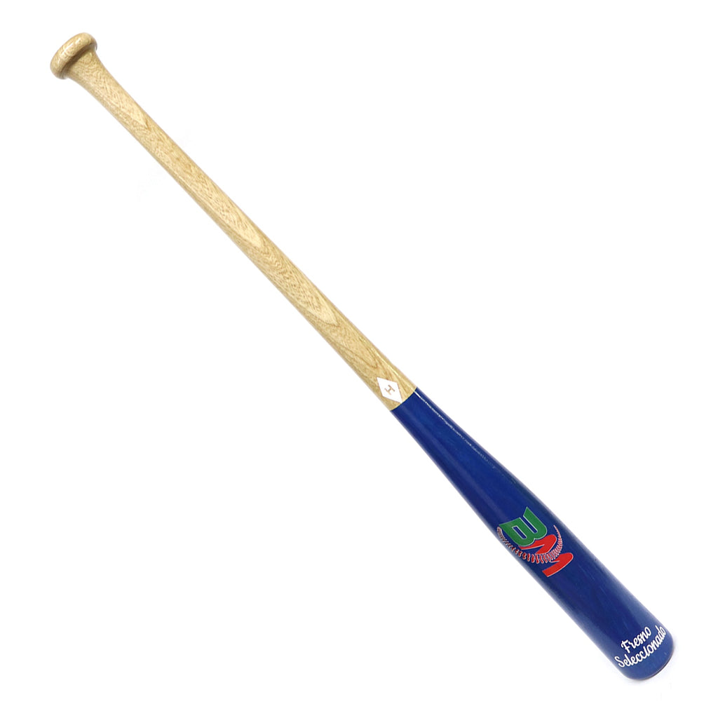 Bat Beisbol Madera Fresno Beisbolmania Natural Azul