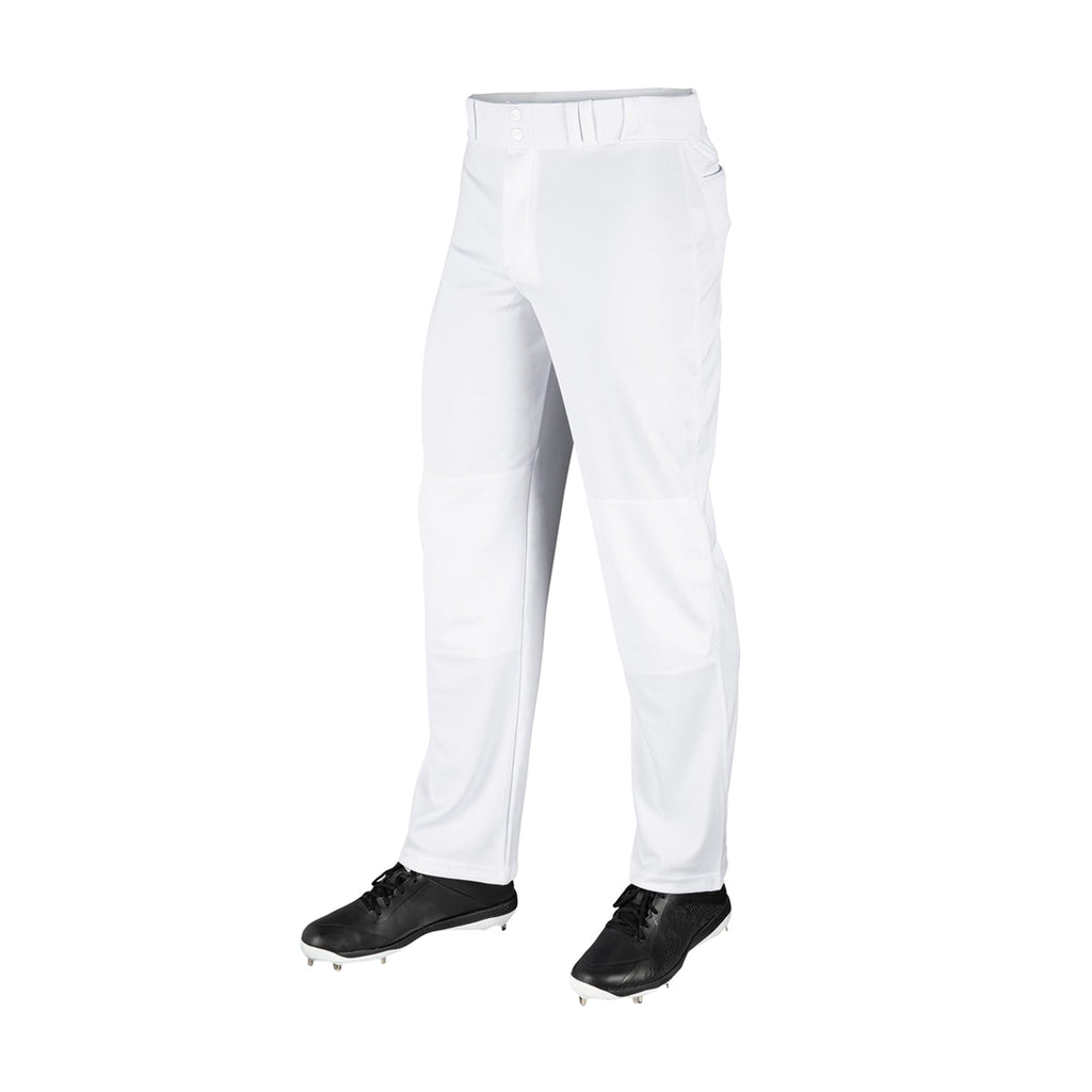 Pantalon Beisbol Softbol Champro Ajuste Relajado Con Fondo Abierto BP4U Blanco Largo Infantil