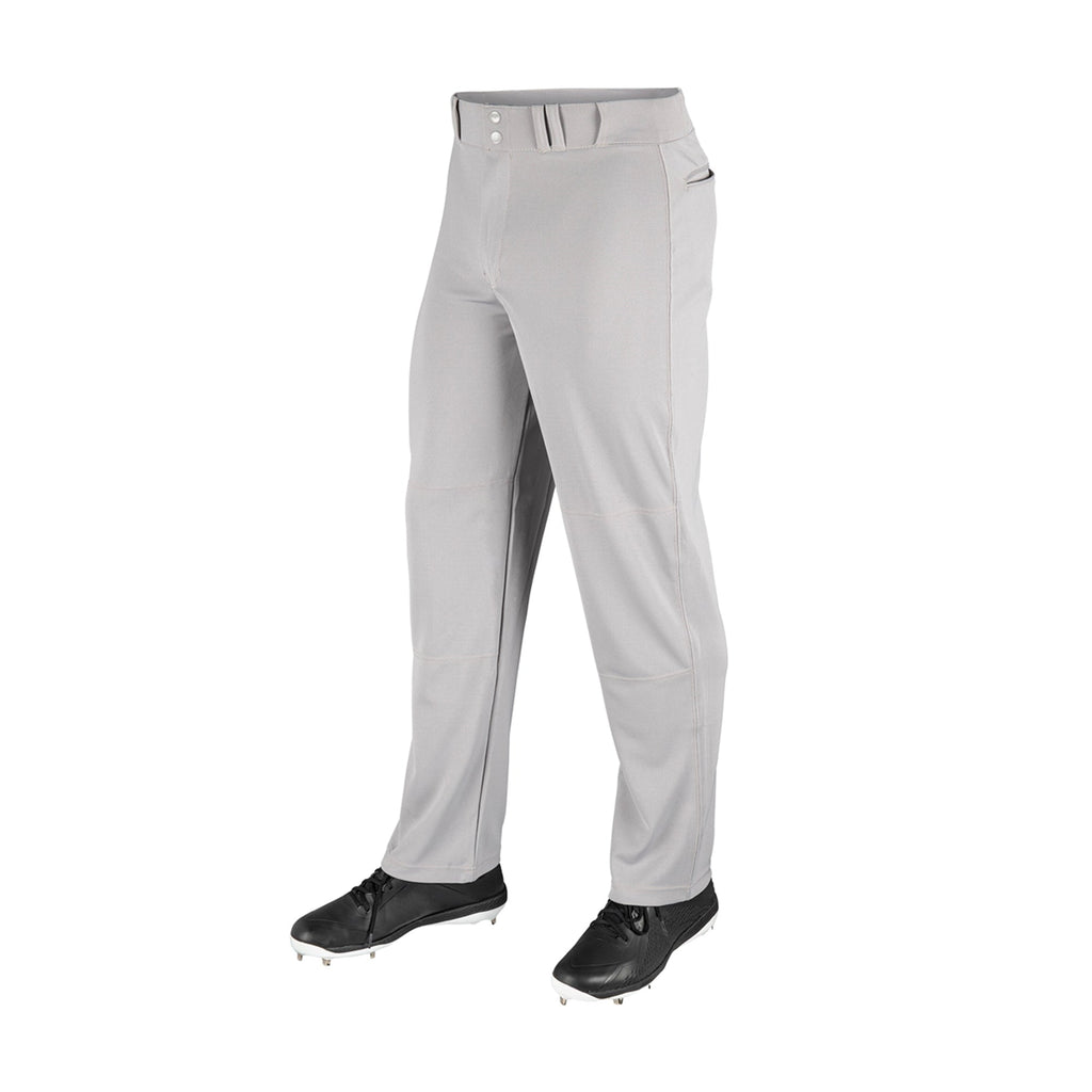 Pantalon Beisbol Softbol Champro Ajuste Relajado Con Fondo Abierto BP4U Gris Largo Infantil