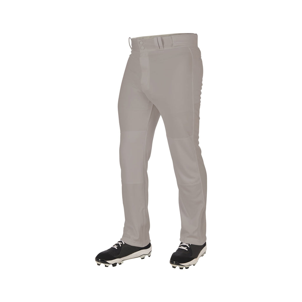Pantalon Beisbol Softbol Champro MVP Triple Corona 2.0 Fondo Abierto BP60 Gris Largo Infantil
