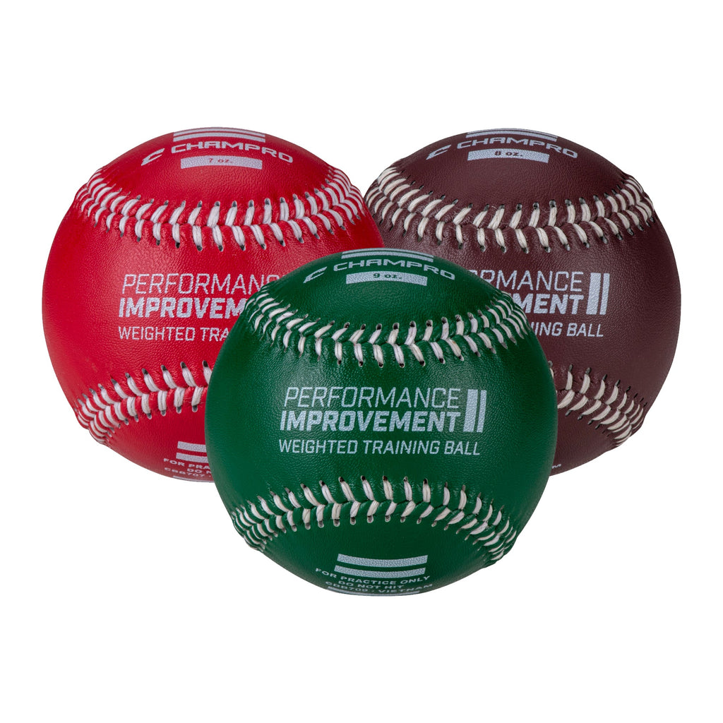 Set 3 Pelotas Entrenamiento Peso Beisbol Champro 7, 8, 9 oz