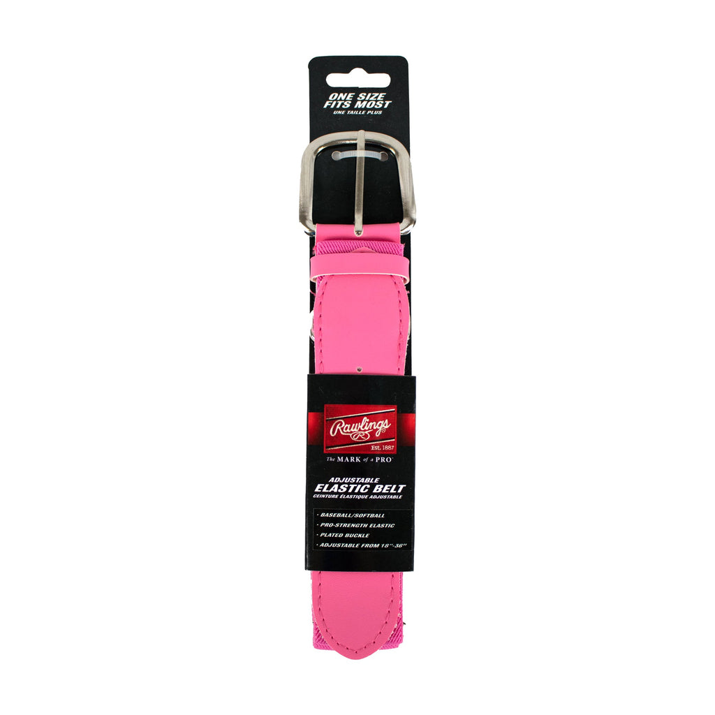 Cinturón Beisbol Softbol Elastico Ajustable Rawlings Rosa Adulto
