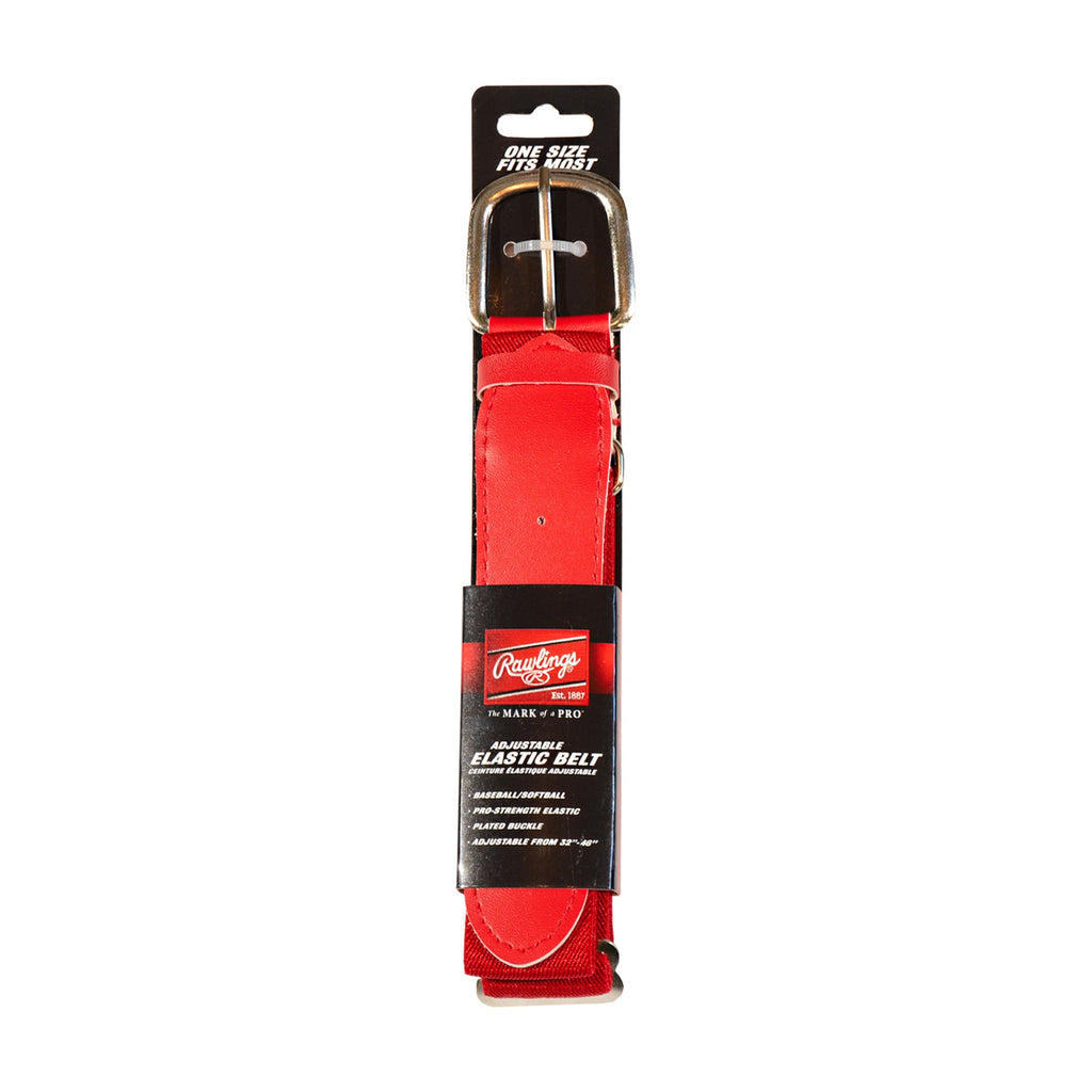 Cinturón Beisbol Softbol Elastico Ajustable Rawlings Rojo Adulto