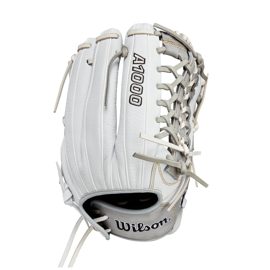 Guante Softbol Wilson A1000 T125 Gris Blanco 12.5 in