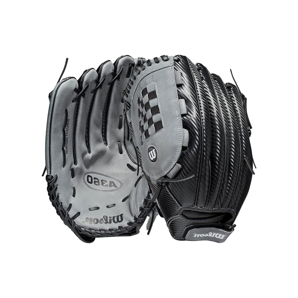 Guante Softbol Wilson A360 SP1421 Negro Gris 14 in ZURDO