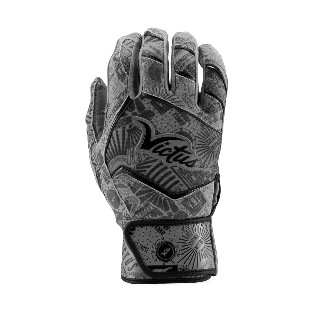 Guanteletas Beisbol Victus Nox Gris Negro ADULTO