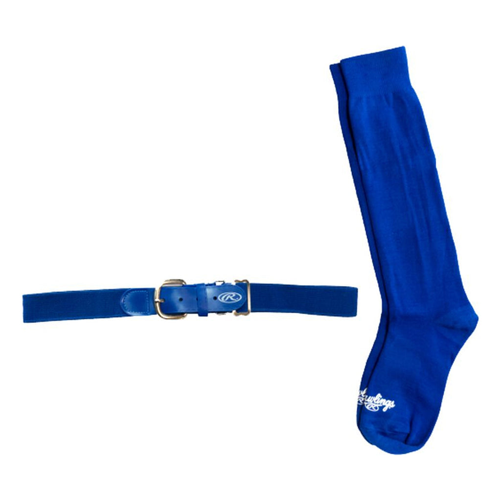 Set Medias Y Cinturón Beisbol Softbol Rawlings BLTSOCK Azul
