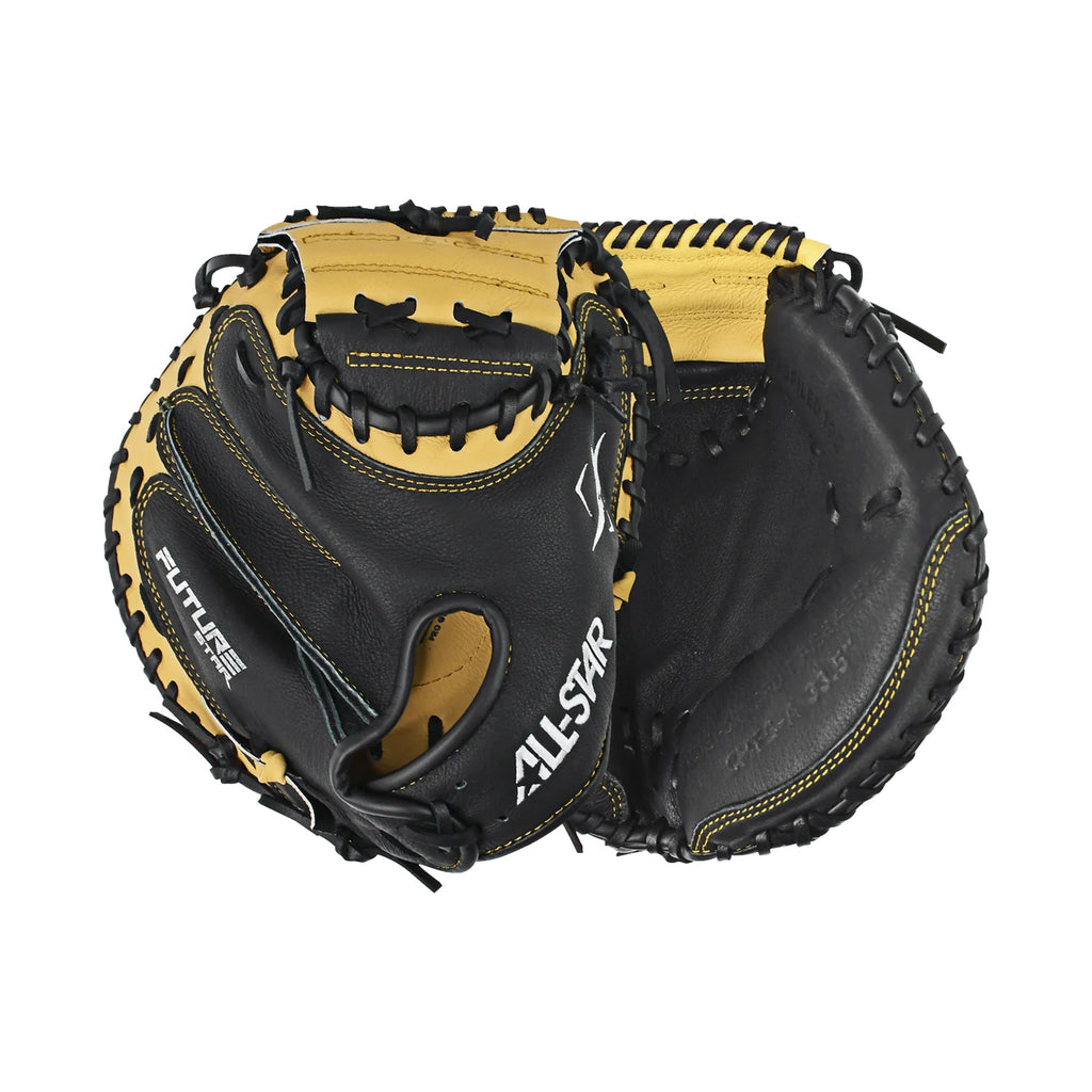 Guante Para Catcher Beisbol  Catcher All Star Future Star Negro Mostaza  33.5 In