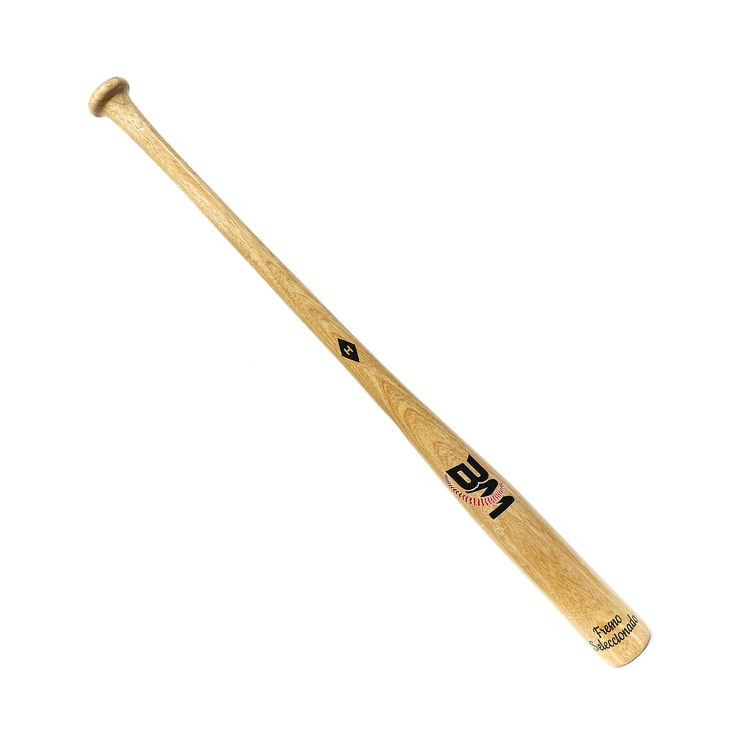 Bat Beisbol Madera Fresno Seleccionado Beisbolmania Natural Negro