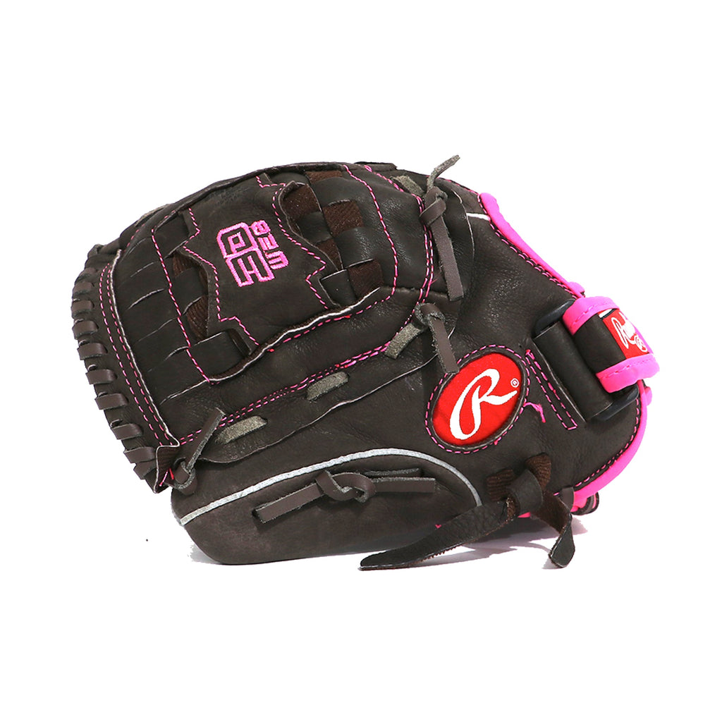 Guante Beisbol Softbol Rawlings 3D WEB Cafe Rosa 11 In Zurdo Infantil