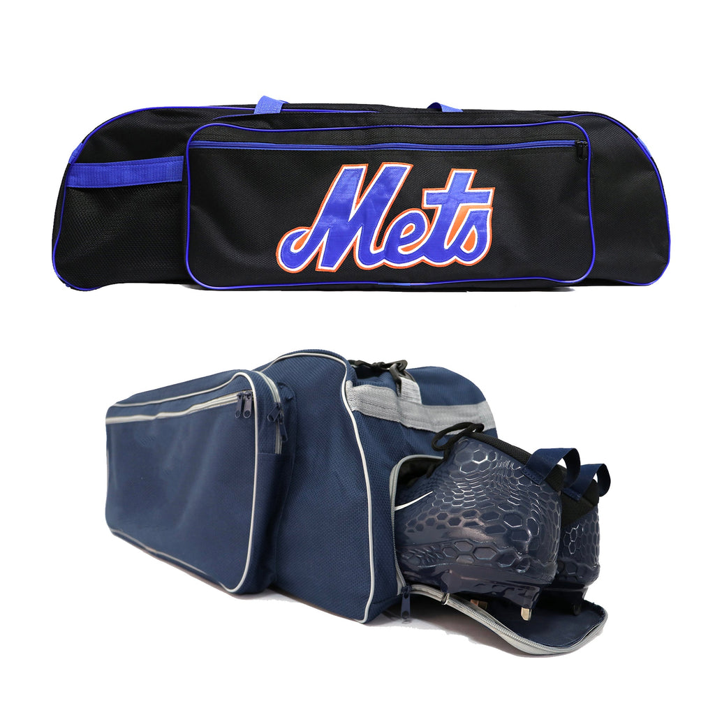 Batera Beisbol Mets Negra Letra Azul Rey Grande ADULTO