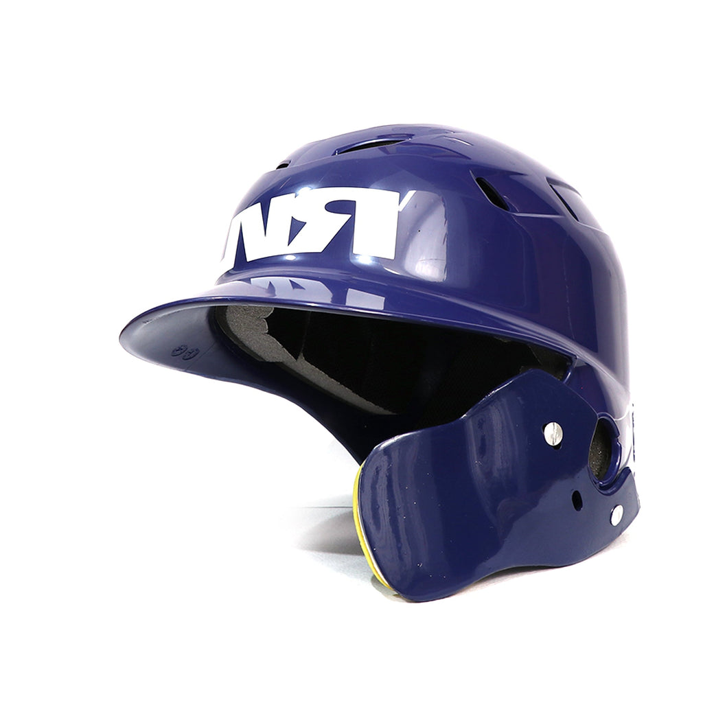 Casco Beisbol RVL Una Oreja Azul Marino Con Protector Mandibula ADULTO