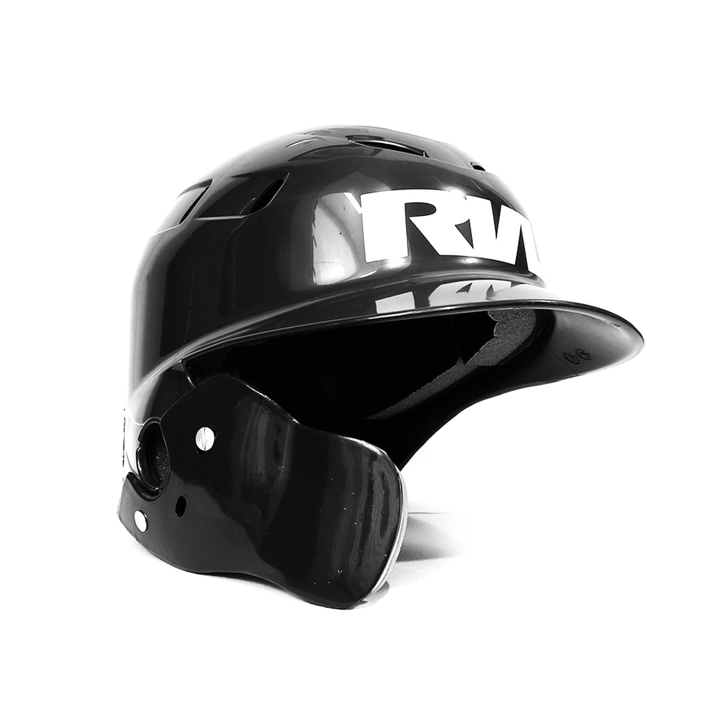 Beisbol RVL Una Oreja Negro Con Protector Mandibula Zurdo ADULTO