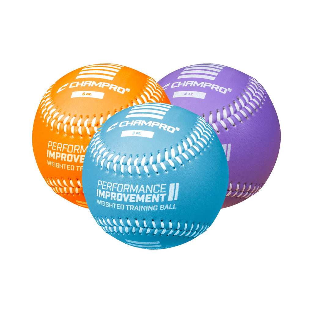 Set 3 Pelotas Entrenamiento Peso Beisbol Champro 3, 4, 6 oz