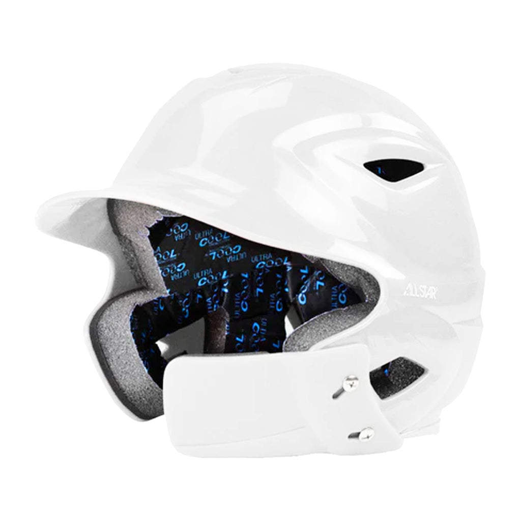 Casco Beisbol Softbol All Star S7 Con Protector Mandíbula Blanco Ajustable (6 1/2 - 7 1/2)