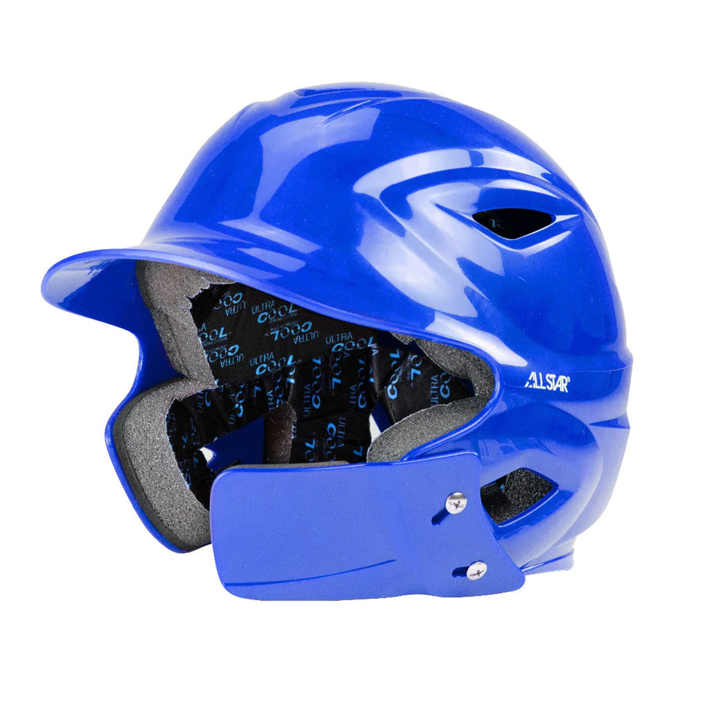 Casco Beisbol Softbol All Star S7 Con Protector Mandíbula Azul Rey (6 1/2 - 7 1/2)