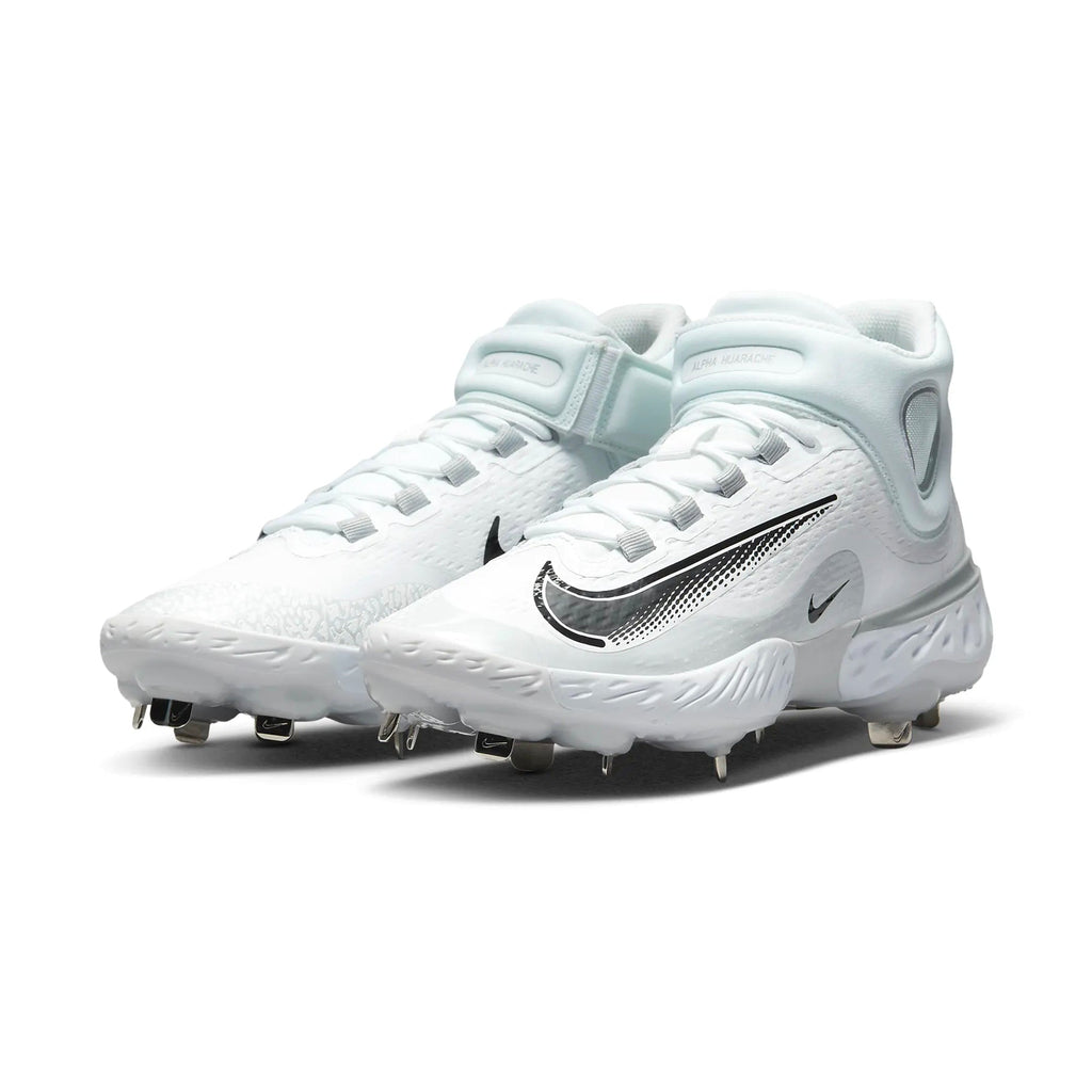 Spikes Beisbol Nike Alpha Huarache Elite 4 Mid Blanco