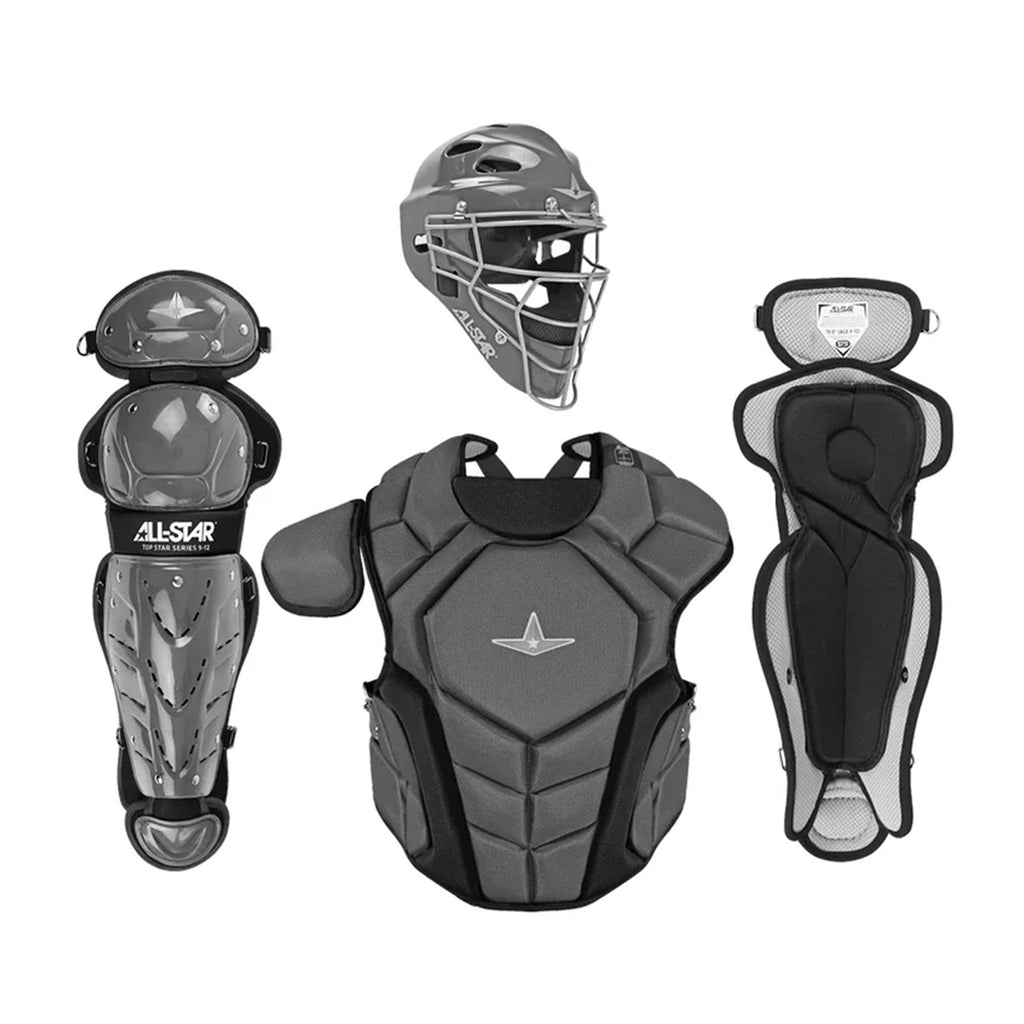 Equipo Catcher Beisbol All Star Top Star Series Gris Negro Juvenil (12 a 16 años)
