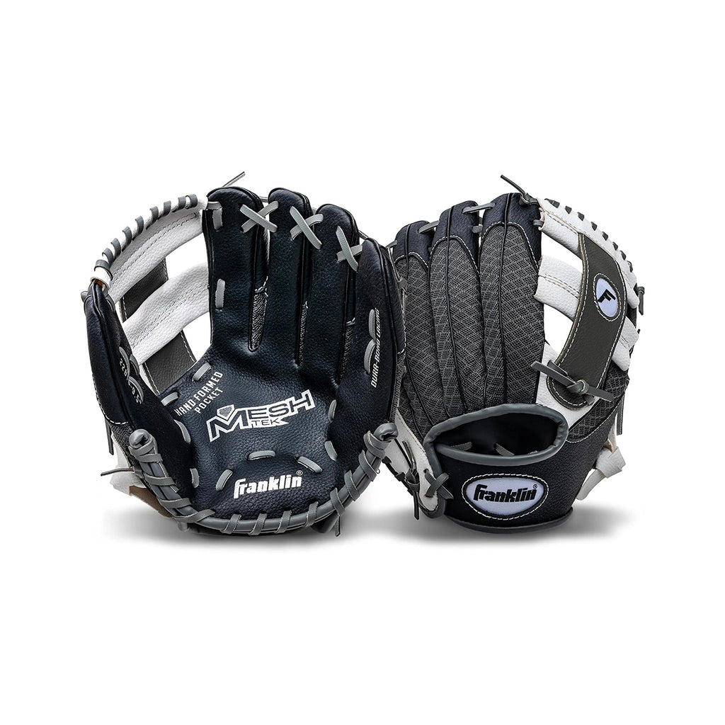 Guante Beisbol Franklin Mesh Tek Negro Gris 3 a 6 años