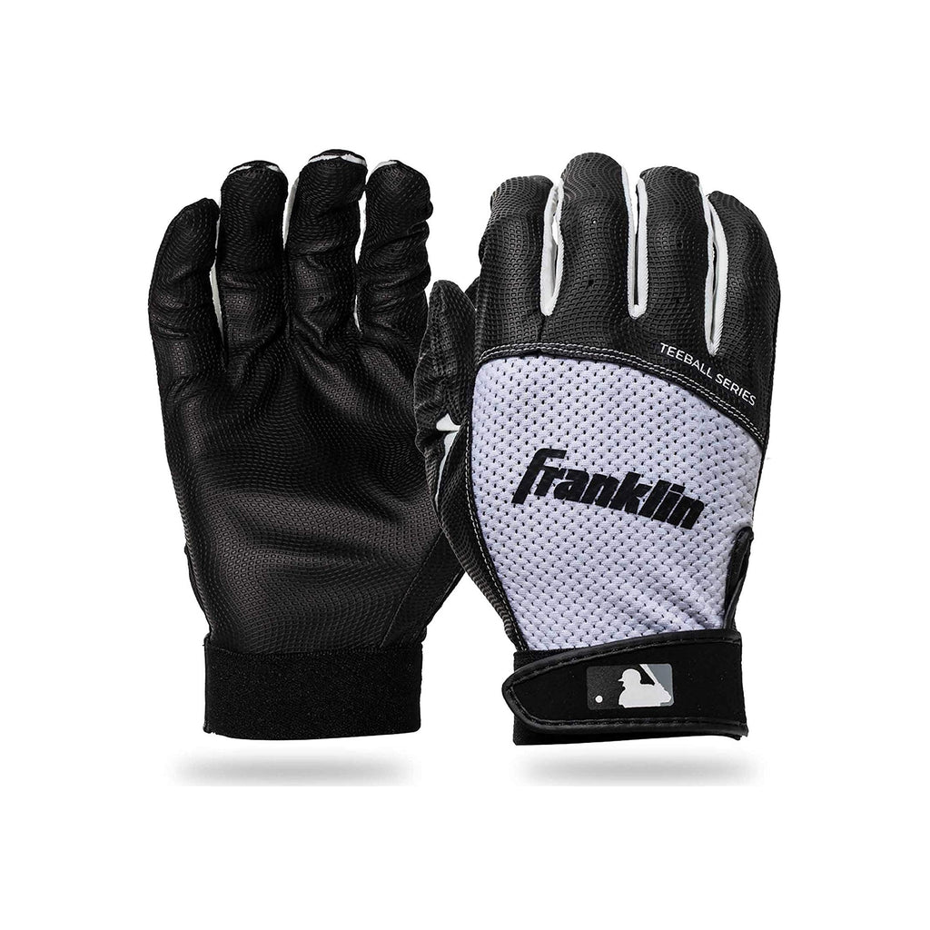 Guanteletas Beisbol Softbol Teeball Flex Franklin Negro Blanco INFANTIL 3 a 11 años
