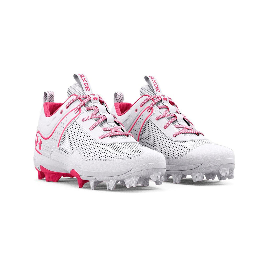 Spikes Beisbol Softbol Under Armour Glyde RM Blanco Rosa  INFANTIL