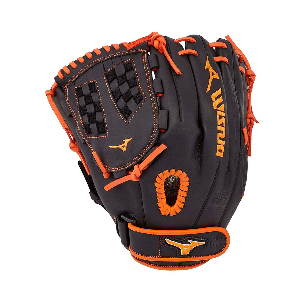 Guante Beisbol Softbol Mizuno MVP1200PSEF7 Negro Naranja Adulto ZURDO