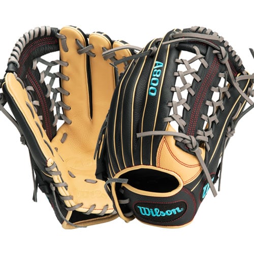 Guante Beisbol Wilson A800 Negro Crema 12.5 in Juvenil 11 a 15 años