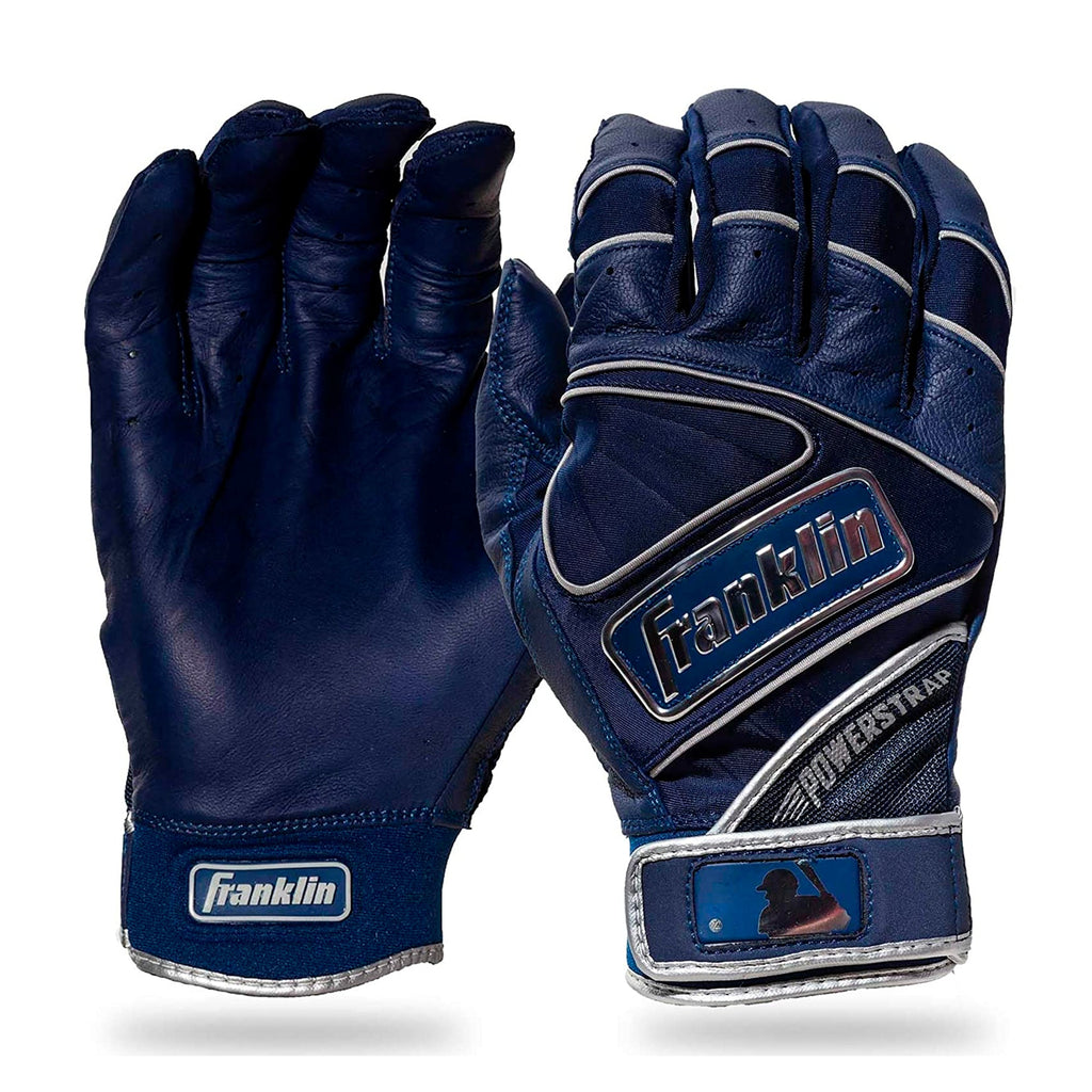Guanteletas Beisbol Franklin Powerstrap Chrome Azul Marino ADULTO
