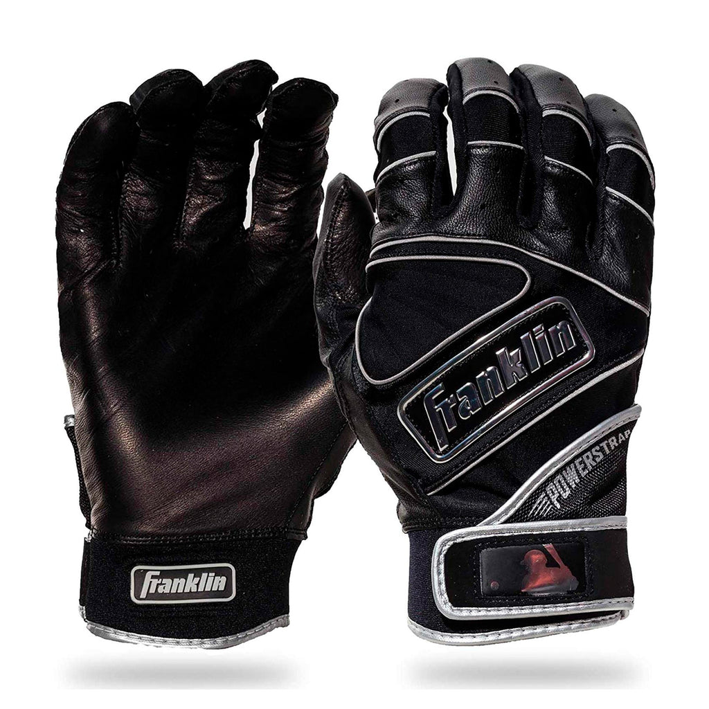 Guanteletas Beisbol Franklin Powerstrap Chrome Negro ADULTO
