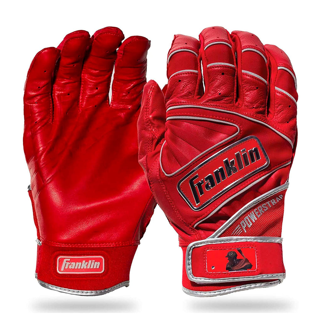 Guanteletas Beisbol Franklin Powerstrap Chrome Rojo ADULTO