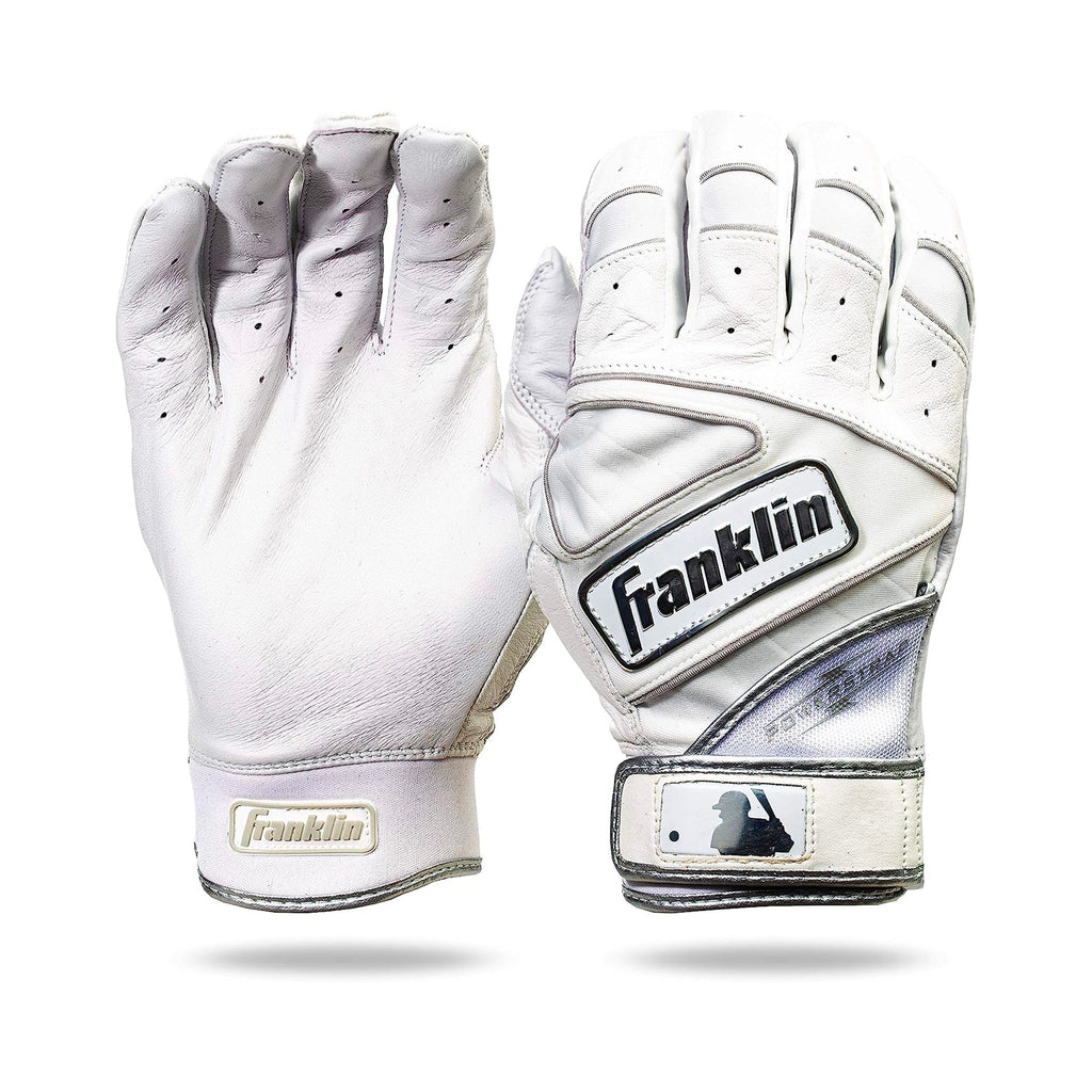 Guanteletas Beisbol Franklin Powerstrap Chrome Blanco ADULTO