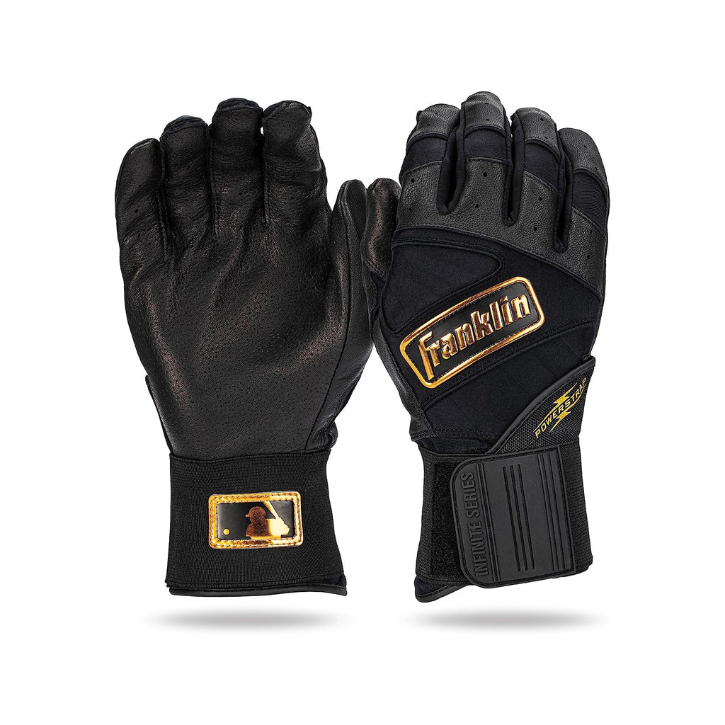 Guanteletas Beisbol Franklin Powerstrap Infinite Series Negro Dorado ADULTO