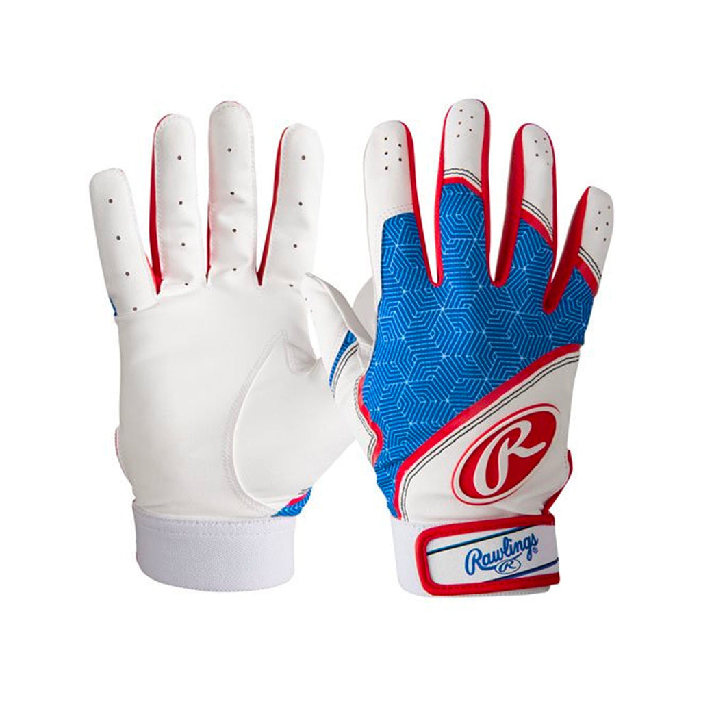 Guanteletas Beisbol Rawlings Prodigy 360 Blanco Rey Rojo ADULTO