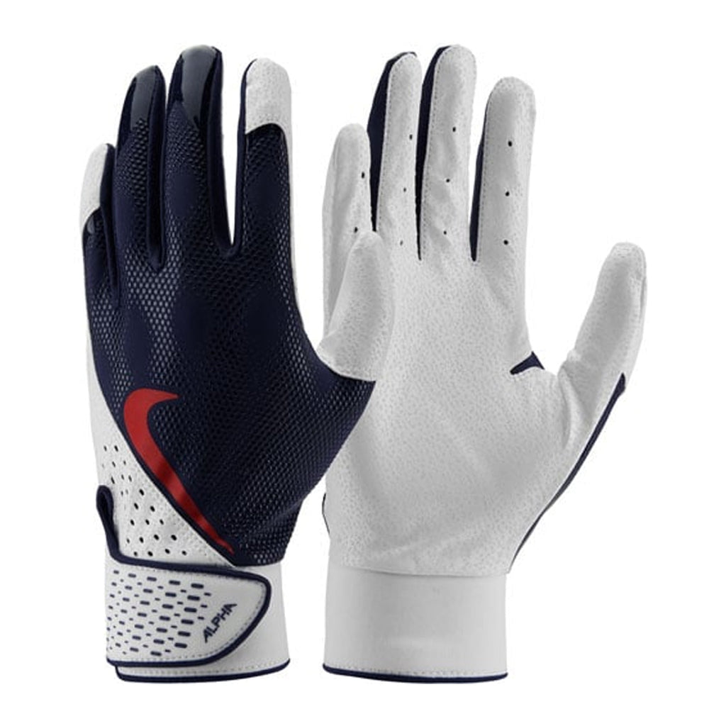 Guanteletas Beisbol Softbol Nike Alpha Marino Blanco ADULTO