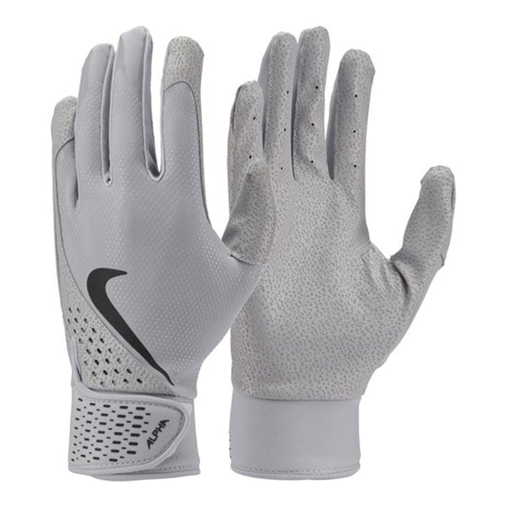 Guanteletas Beisbol Softbol Nike Alpha Gris Negro ADULTO