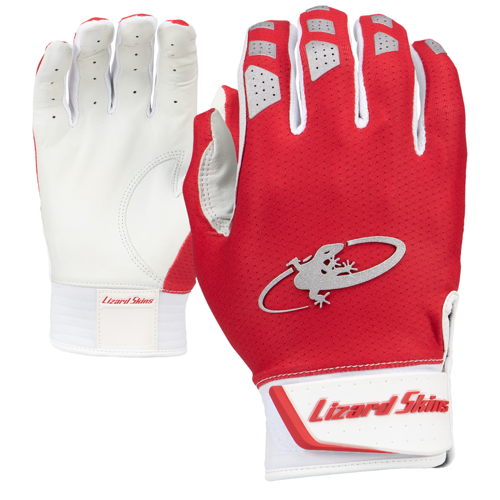 Guanteletas Beisbol Lizard Skinz Komodo v2 Rojo ADULTO