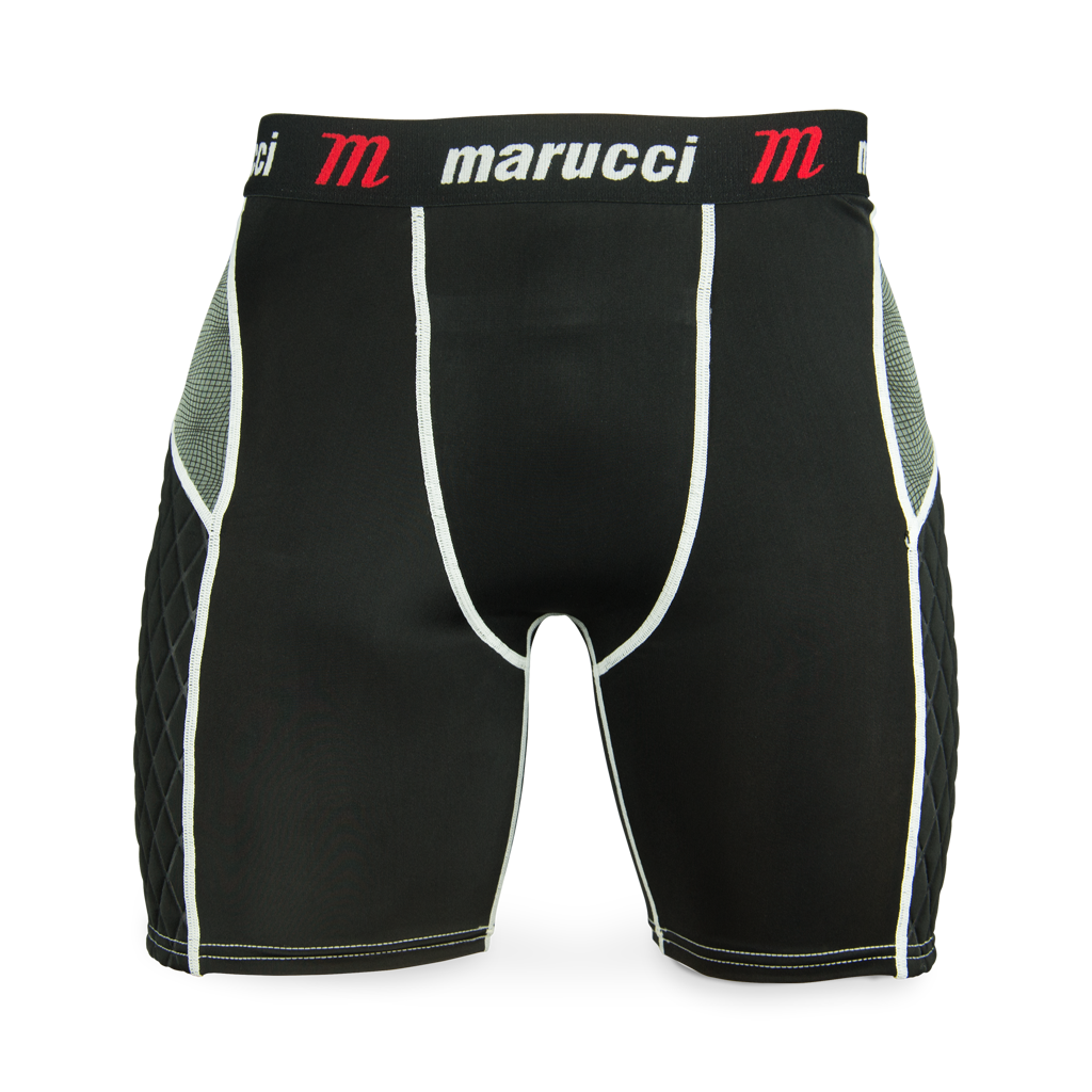 Sliding Short Beisbol Softbol Marucci Elite MASL Negro Con Concha Infantil