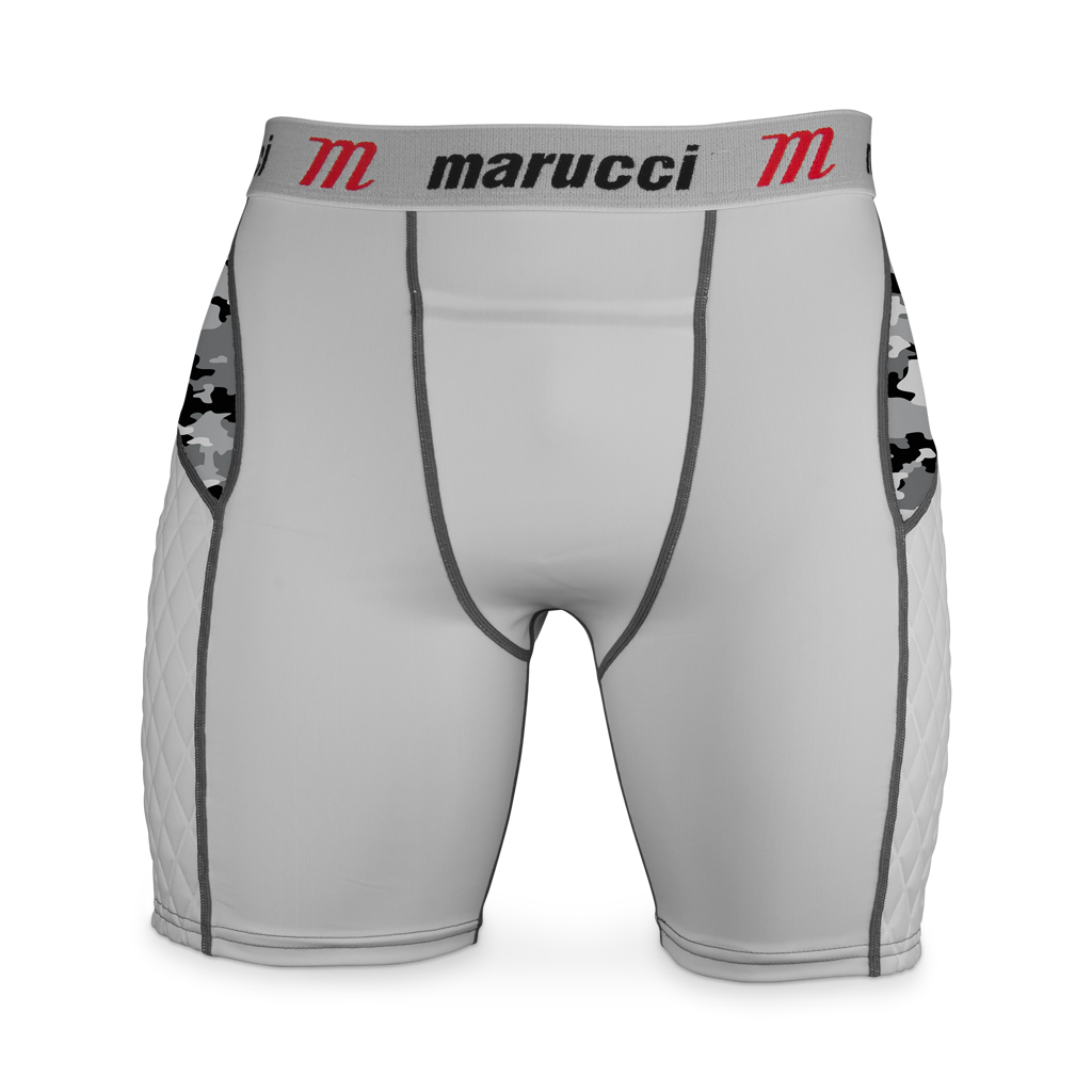 Sliding Short Beisbol Softbol Marucci Elite MASL Blanco Camu Con Concha Infantil