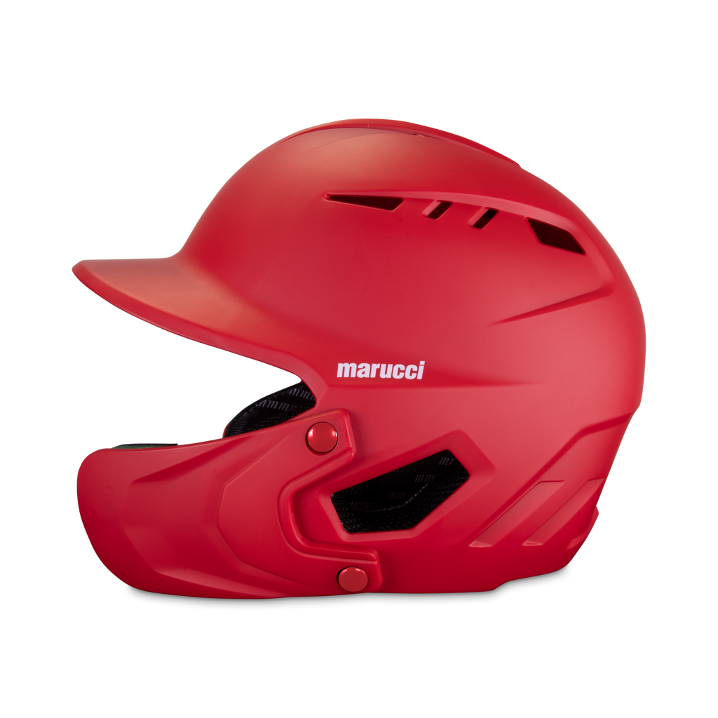 Casco Beisbol Softbol Marucci Duravent MBHDVJG Con Protector Quijada Rojo