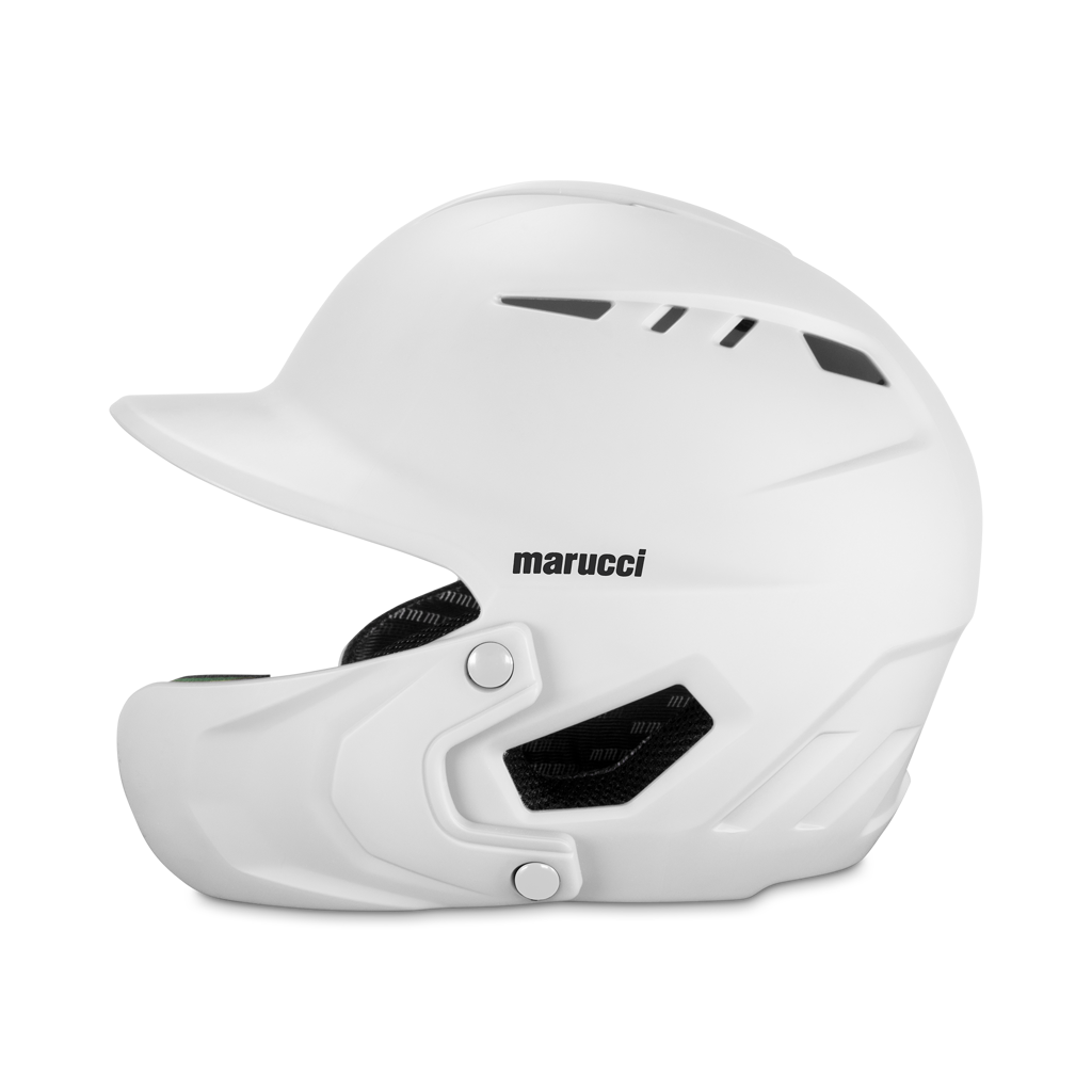 Casco Beisbol Softbol Marucci Duravent MBHDVJG Con Protecor Quijada Blanco