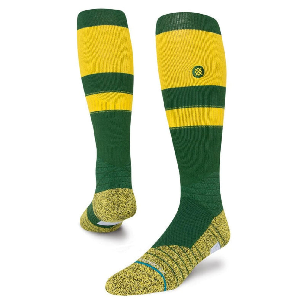 Medias Beisbol Softbol Stance MLB Diamond Pro OTC Rayada Verde - Amarillo