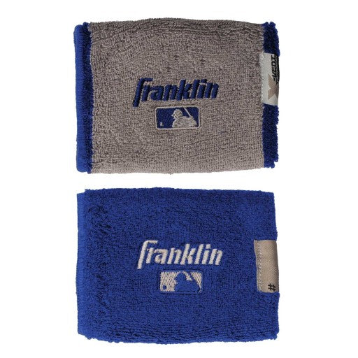 Muñequeras Franklin 4 in MLB X-Vent Reversible Azul Rey Gris