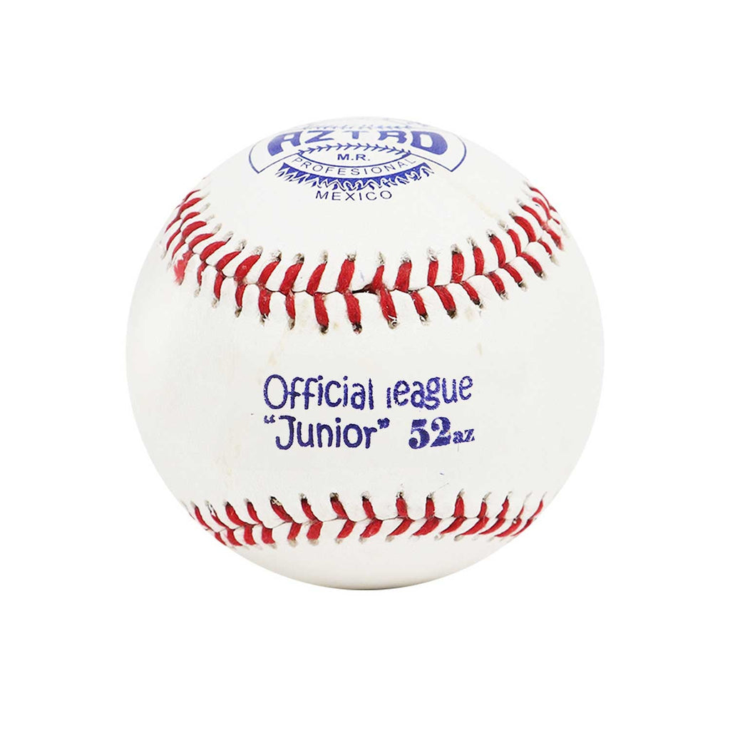 Pelota Beisbol Profesional De Piel Juvenil Aztro 52 Costura Roja