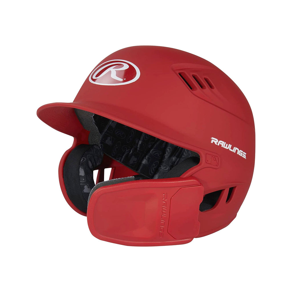 Casco de beisbol Rawlings R16 Rojo (6 7/8 -7 5/8) Con Protector Adulto
