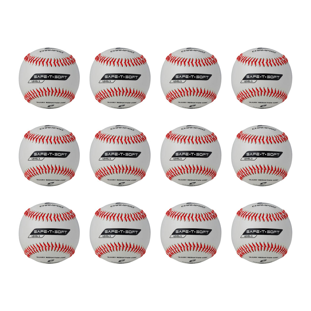 Docena Pelotas Beisbol Champro Sar-T-Soft Nivel 3 Sintética CBB-60