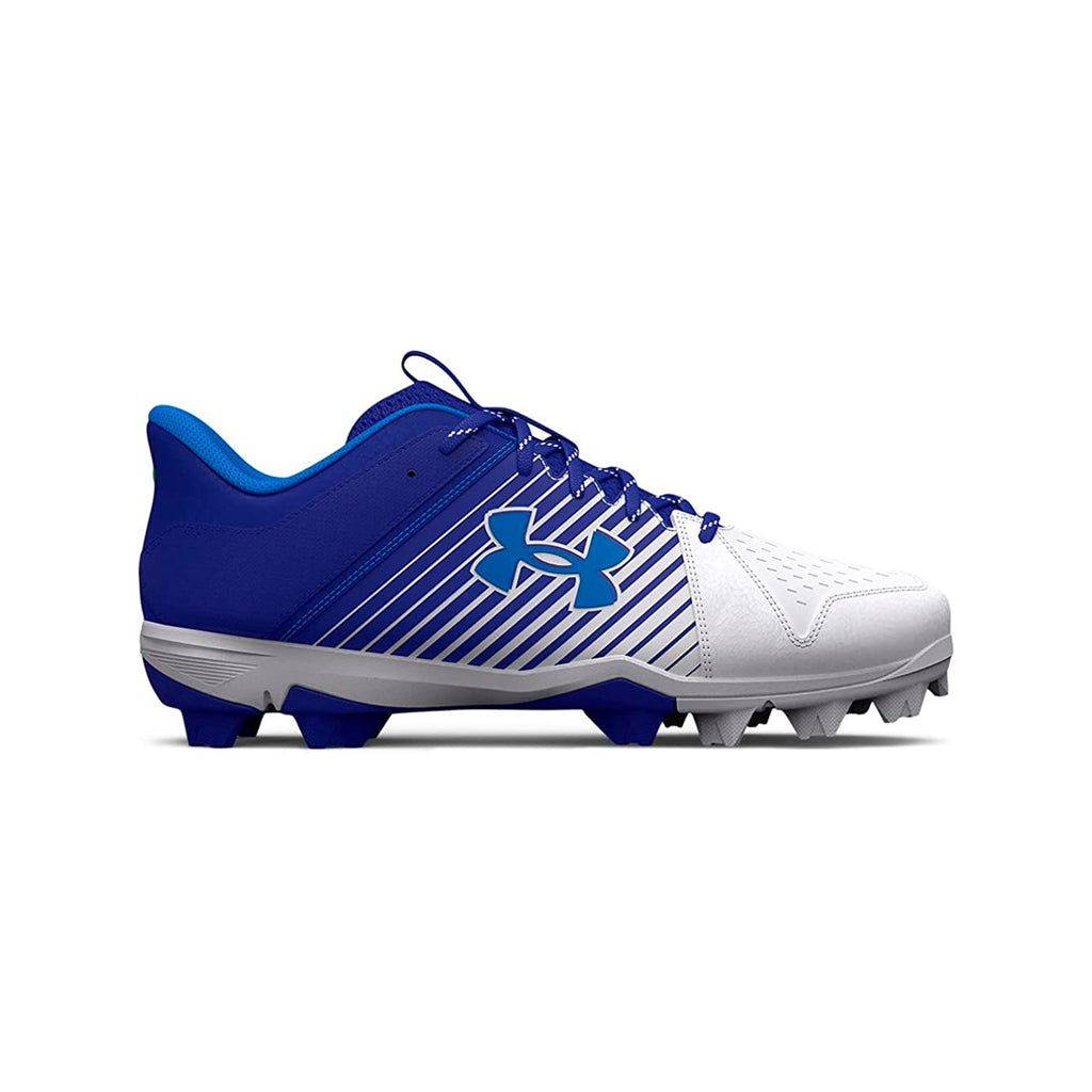 Spikes Beisbol Softbol Under Armour Leadoff Rubber Low Blanco Azul INFANTIL