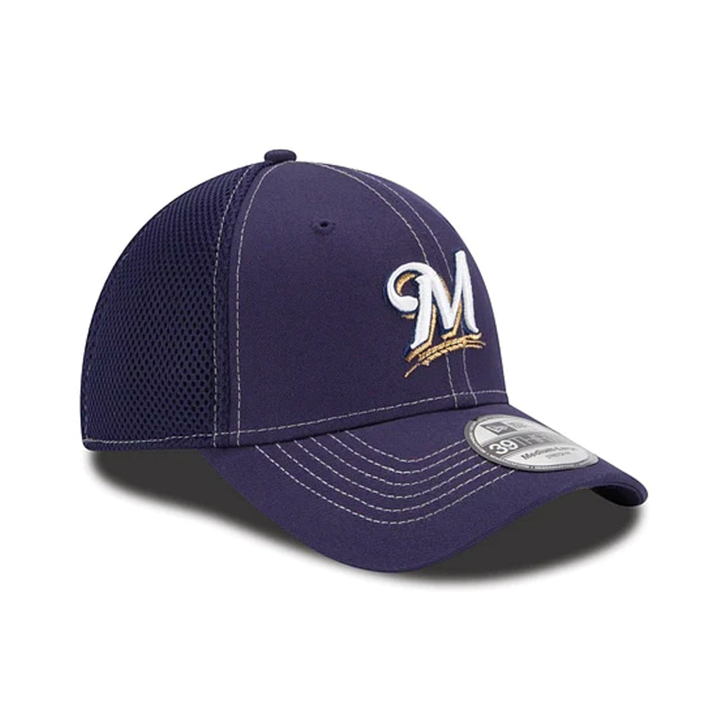 Gorra Beisbol Softbol New Era 39Thirty Cerveceros Milwaukee Azul Marino